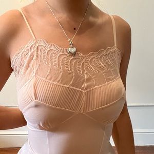 Vintage Pink Slip Dress